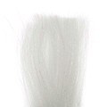 Close-up of white synthetic fishing lure material with subtle pink strands, designed for creating detailed and attractive fishing lures called MFC Scales 'n Tails.