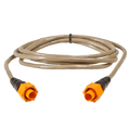 Lowrance Ethernet Cables (Yellow Connector) displayed coiled with visible bright yellow connectors on each end, designed for secure marine electronics connections.