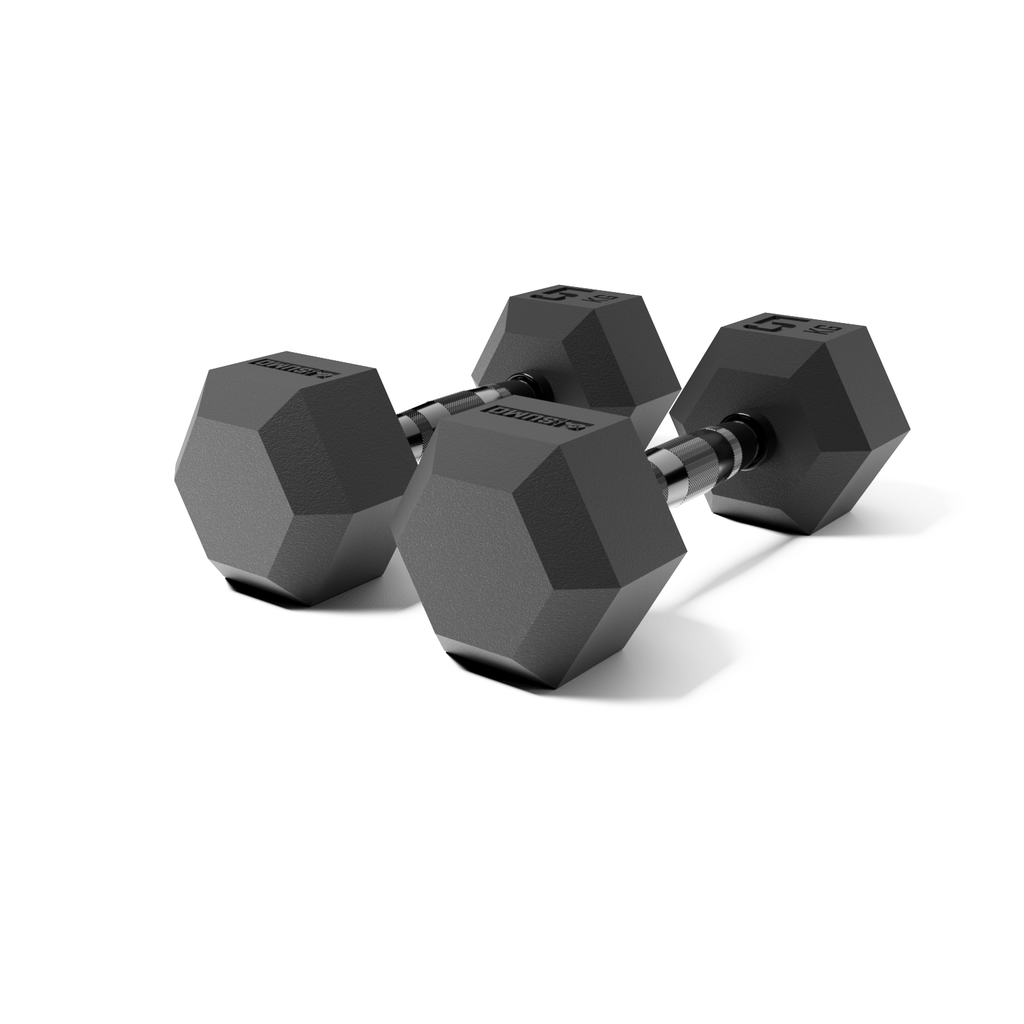 5kg Black Hex Dumbbell Pair