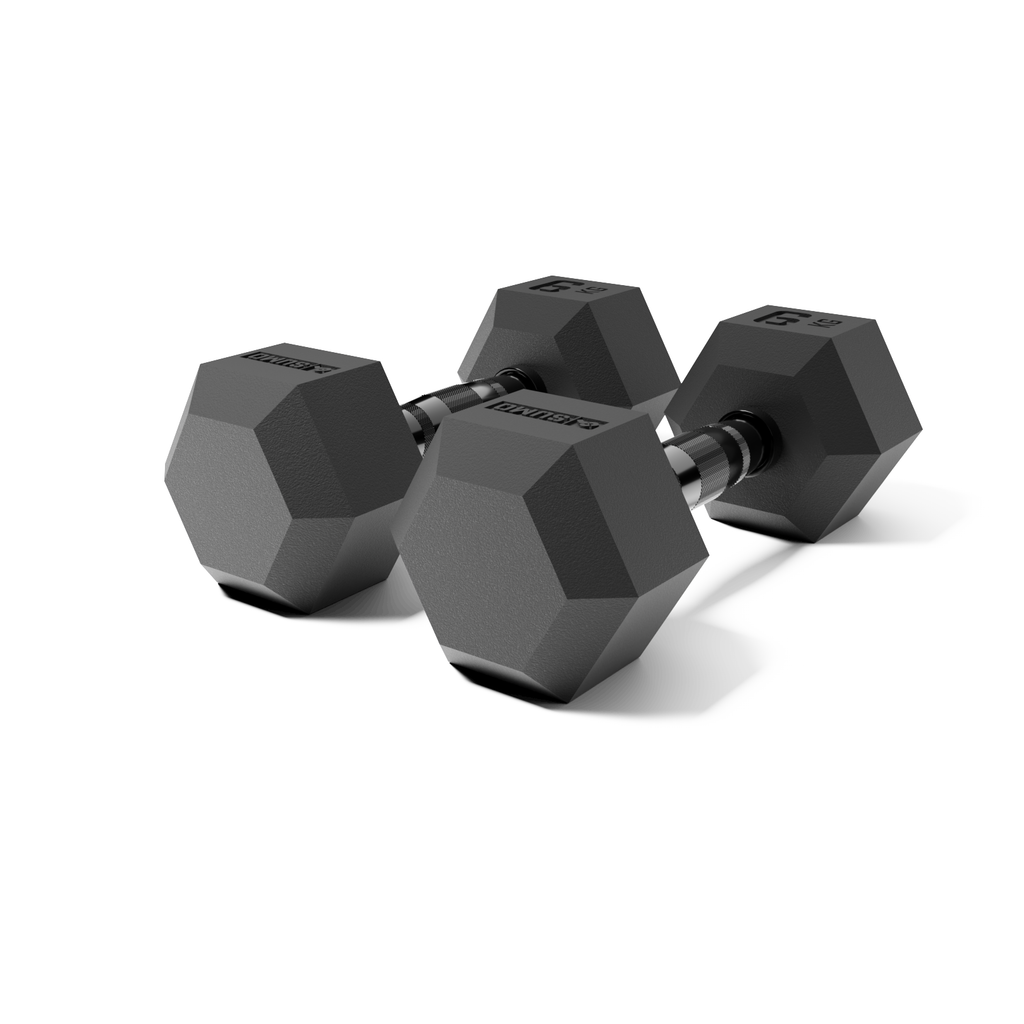 6kg Black Hex Dumbbell Pair