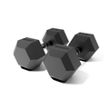 17.5kg Black Hex Dumbbell Pair