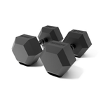 20kg Black Hex Dumbbell Pair