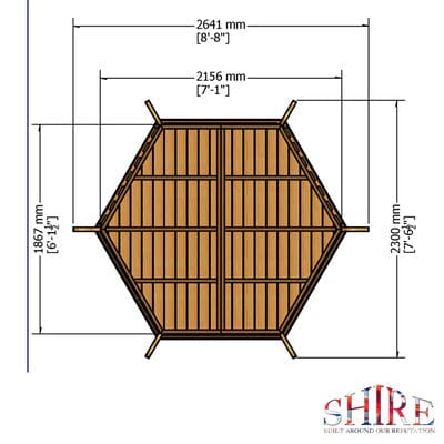 Pressure Treated Arbour - 7ft x 6ft
