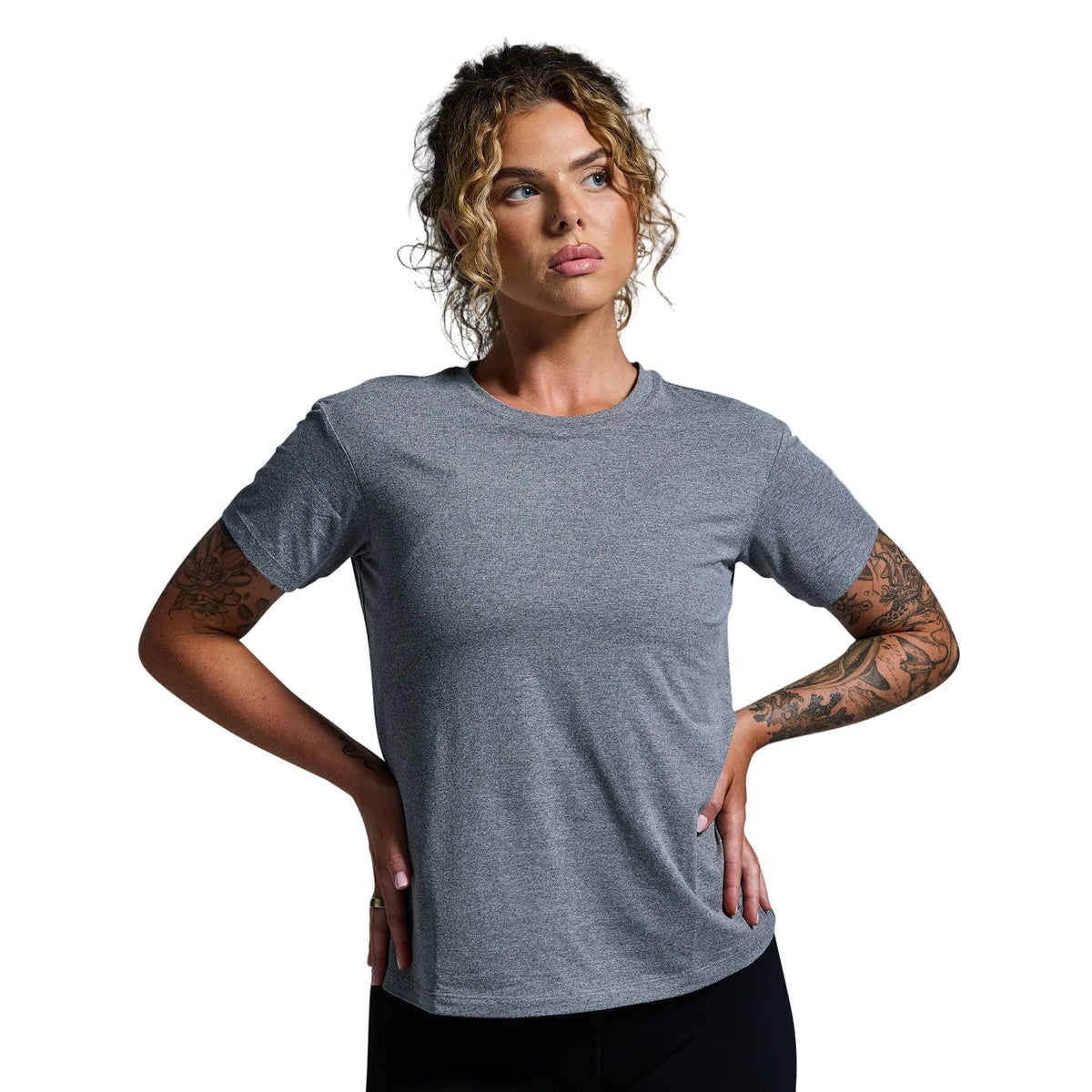 Women's BP Premium Basic Crew (Heather Grey)