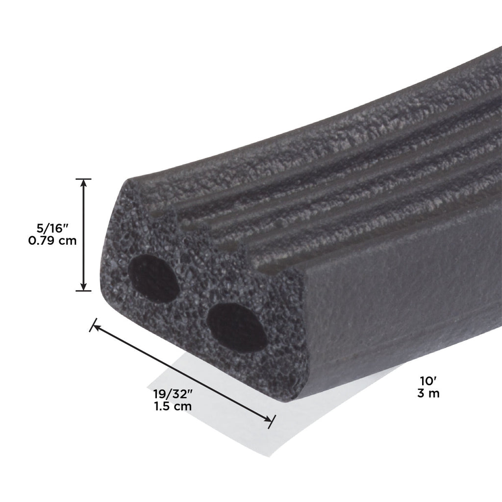Black Large Rubber Auto & Marine Weatherseal for All Climates