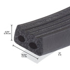 Black Large Rubber Auto & Marine Weatherseal for All Climates