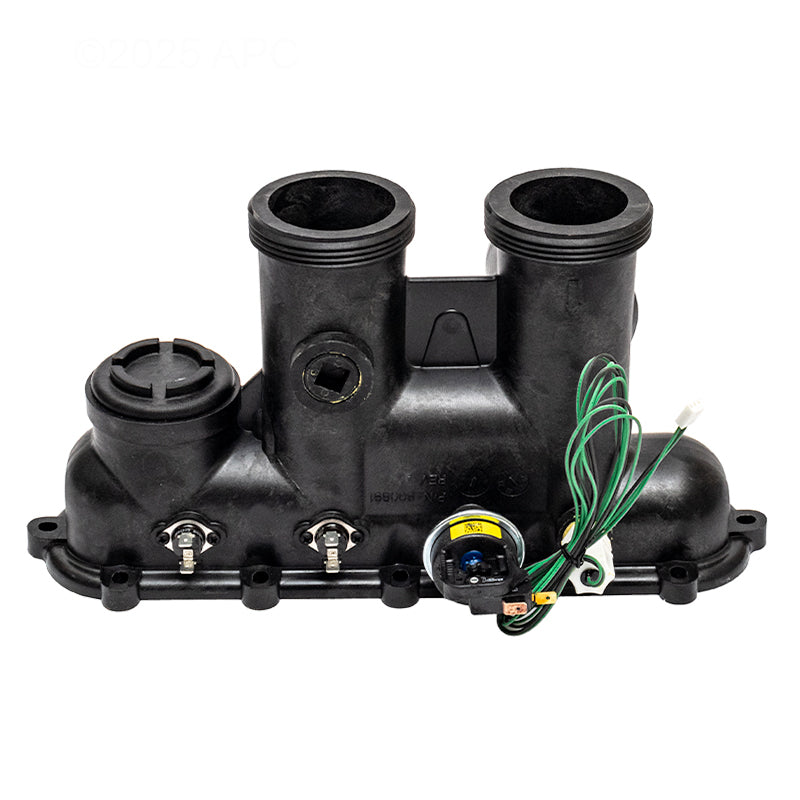 Raypak Inlet/Outlet Header Complete Polymer, w/ Anode (No unions) | 017959F
