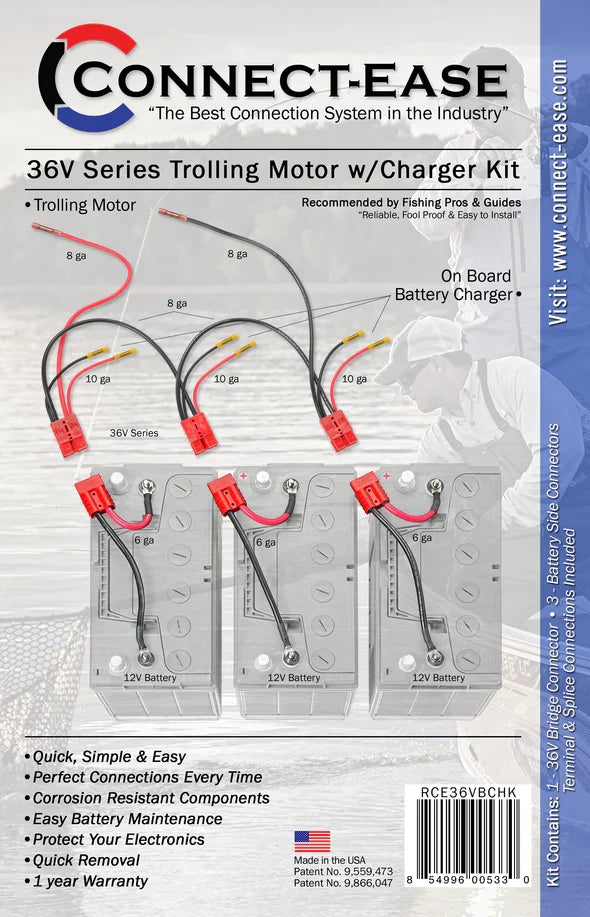 Connect-Ease 36 Volt Series Trolling Motor Connection Kit Lithium Compatible RCE36VBCHK