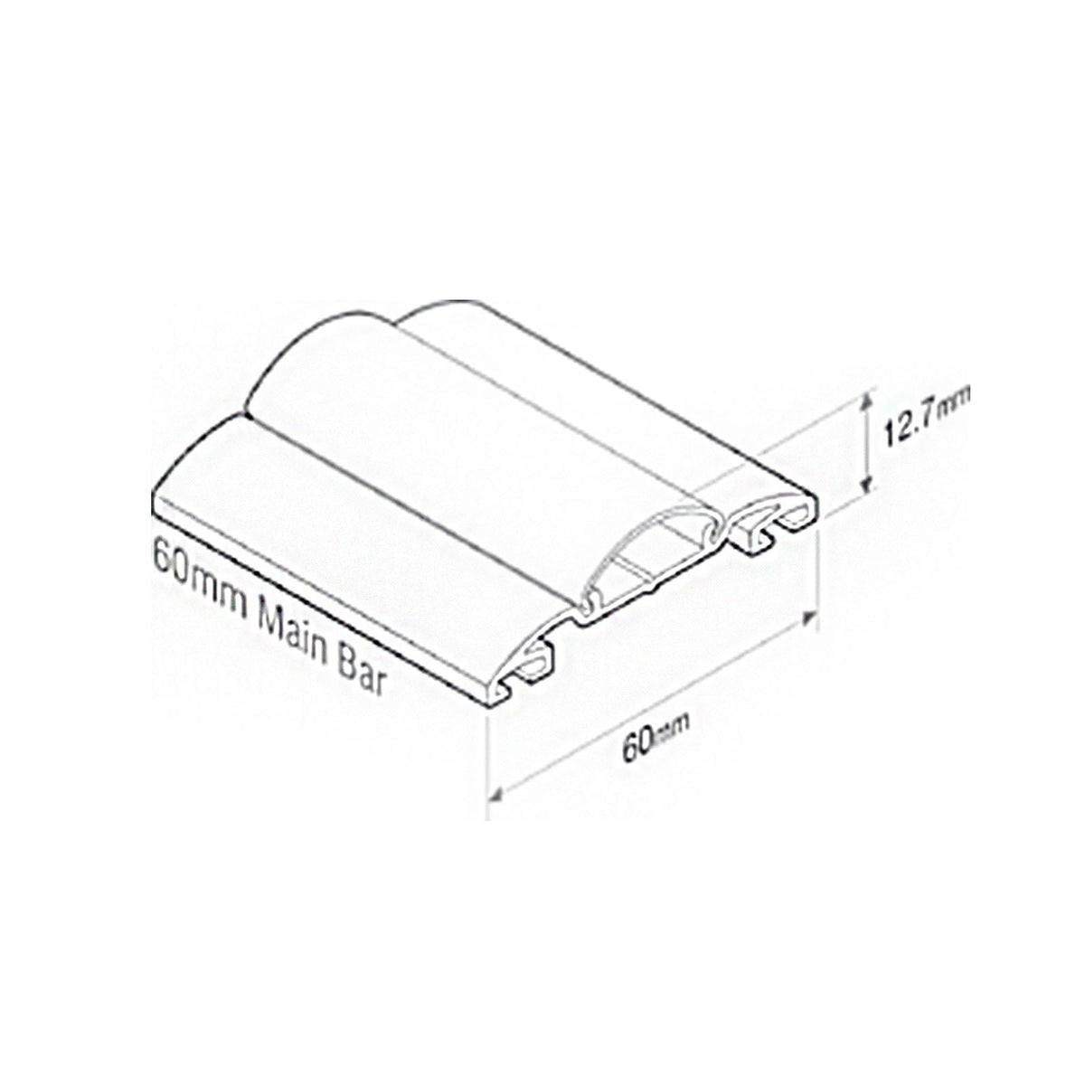 Sunwood Screw-Down 60mm Main Glazing Bar