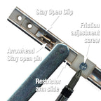 335mm Passivated Steel Door Restrictor