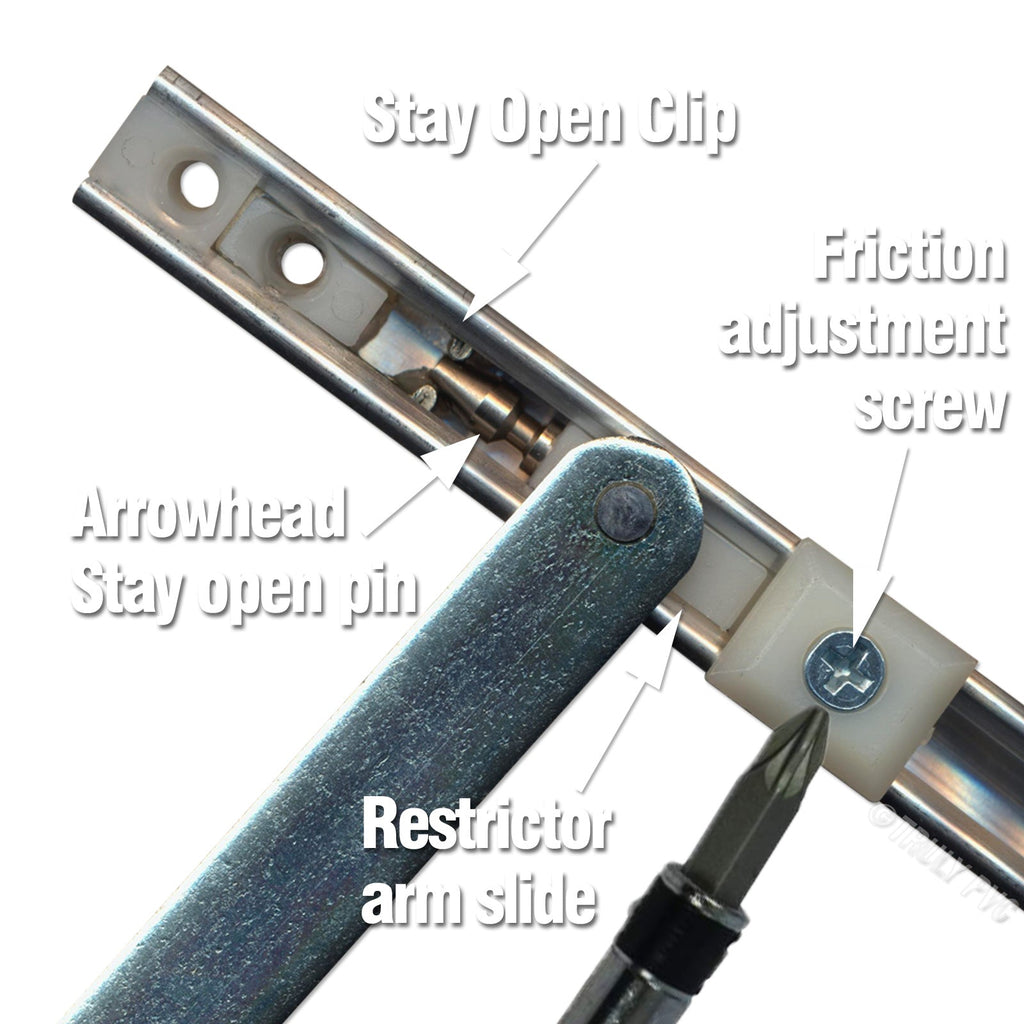 500mm Passivated Steel Door Restrictor