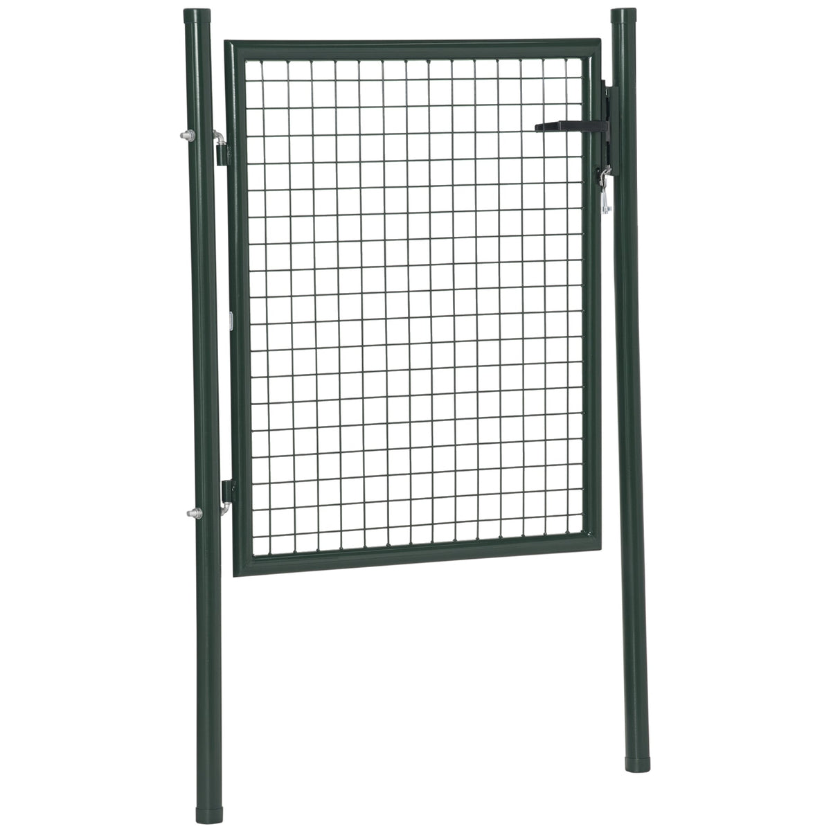 HOMCOM Green Steel Garden Gate with Lock and 3 Keys 97 x 150cm, Green