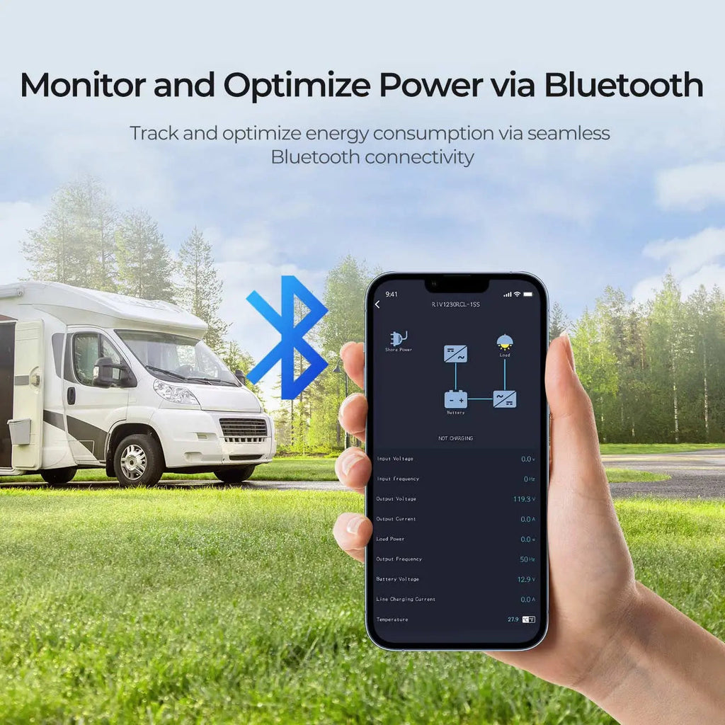 REGO 12V 3000W Pure Sine Wave Inverter Charger w/ LCD Display