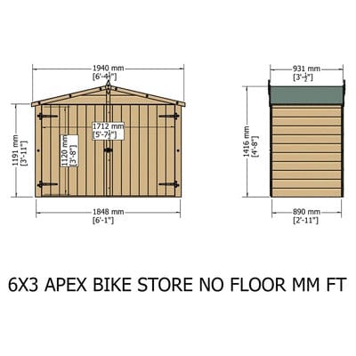 Shiplap Apex Bike Store - All Sizes