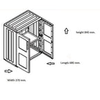 Plastic Storage Cupboard w/ Adjustable Shelving - All Sizes