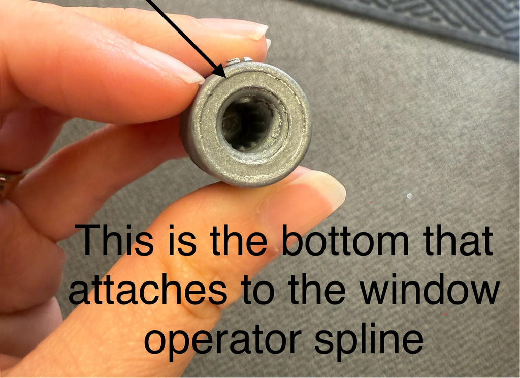 216 - Crank Handle Adapter for Clear Story Windows "Female"