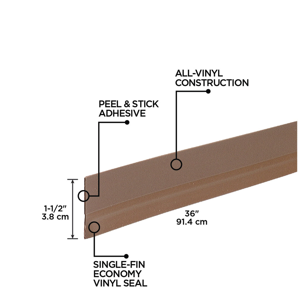 Vinyl Economy Self-adhesive Door Sweep