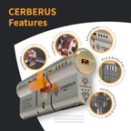 CERBERUS TS007 3* Euro Cylinder (Black)