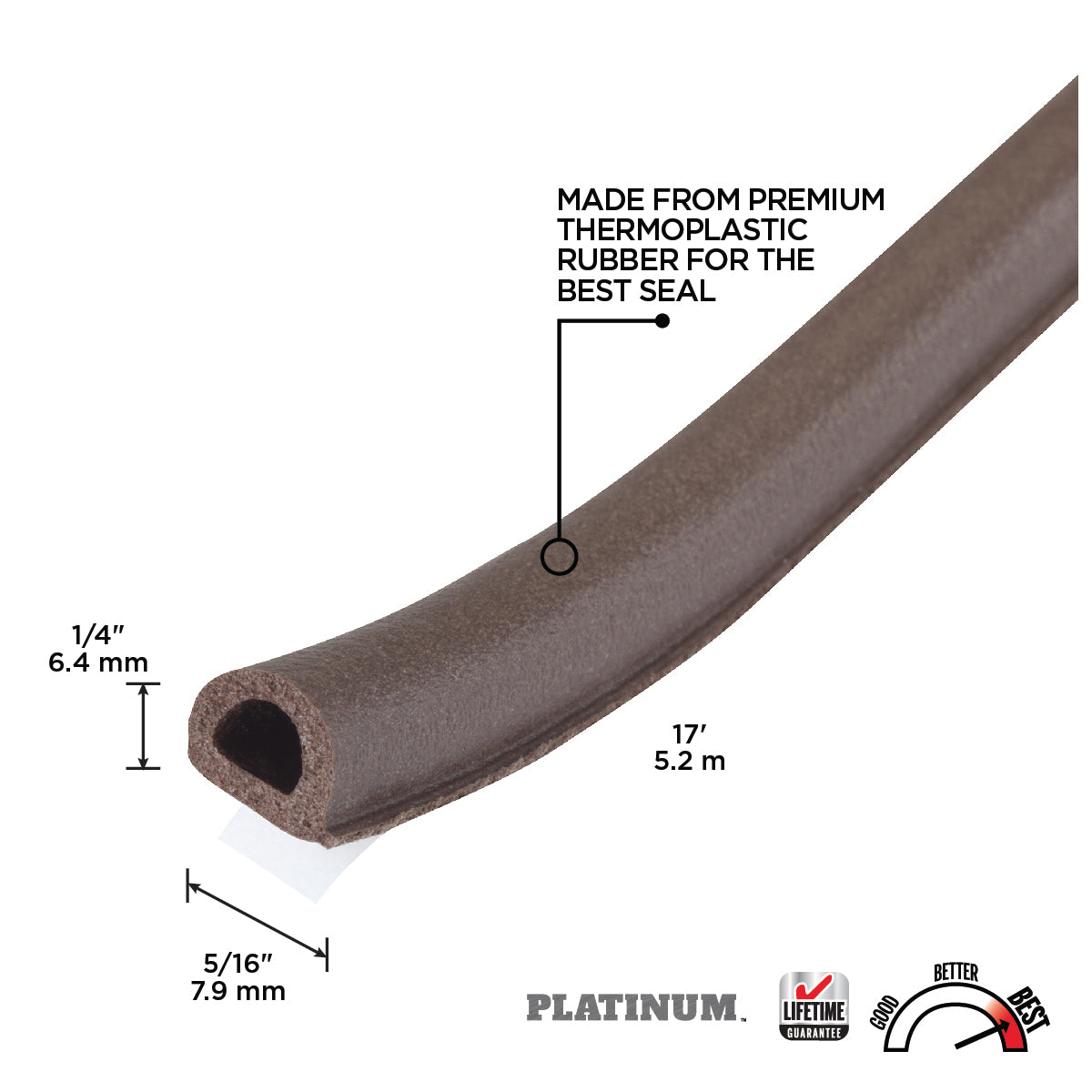 Premium Thermoplastic Rubber PLATINUM™ Window Seal for Gaps