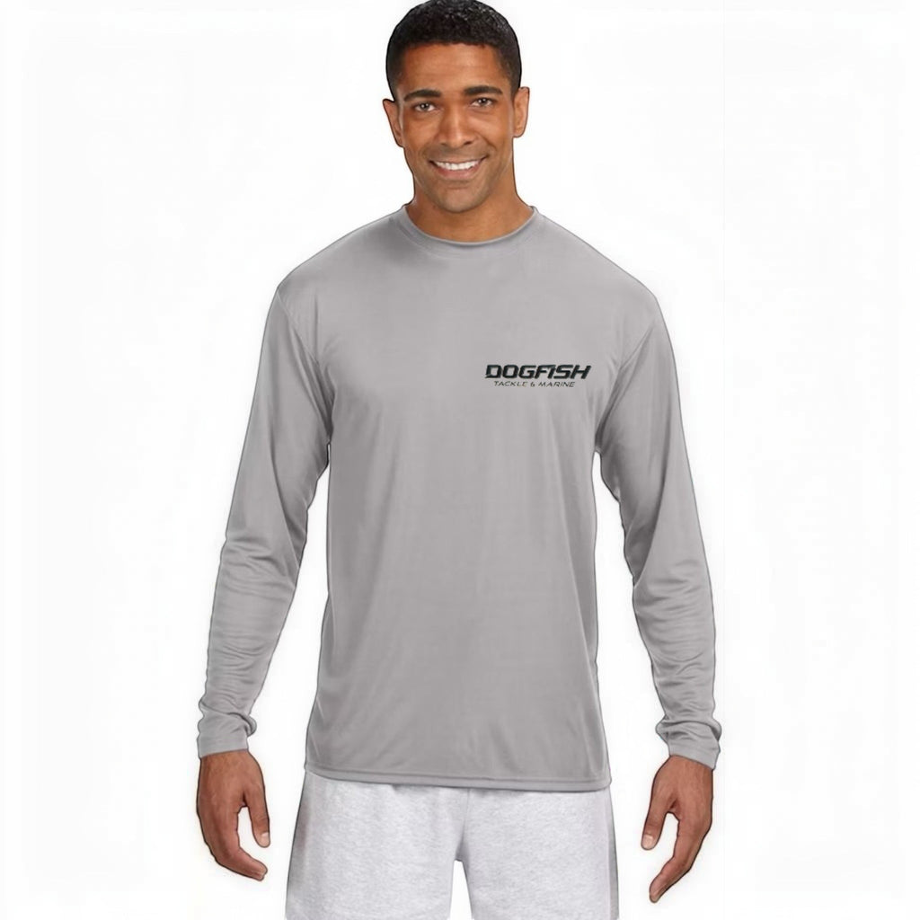Dogfish Long Sleeve Microfiber Life Is A Beach Logo