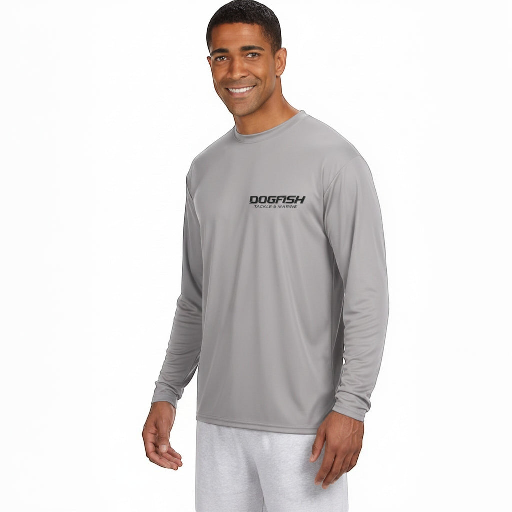 Dogfish Long Sleeve Microfiber Life Is A Beach Logo