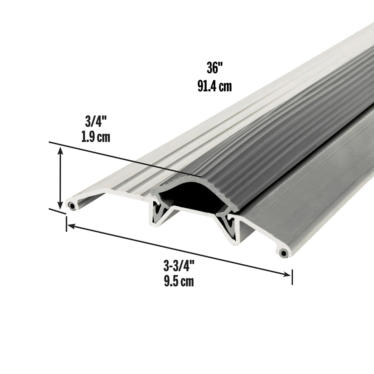 Aluminum and Vinyl Heavy-Duty Low-Profile Threshold