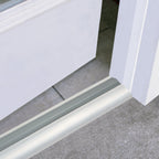 3-3/8 in. x 1-1/8 in. x 36 in. Silver Aluminum and Vinyl High-Profile Threshold