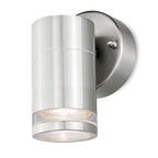 4lite Marinus GU10 Single Direction Outdoor Wall Light without PIR - Stainless Steel - Maplin