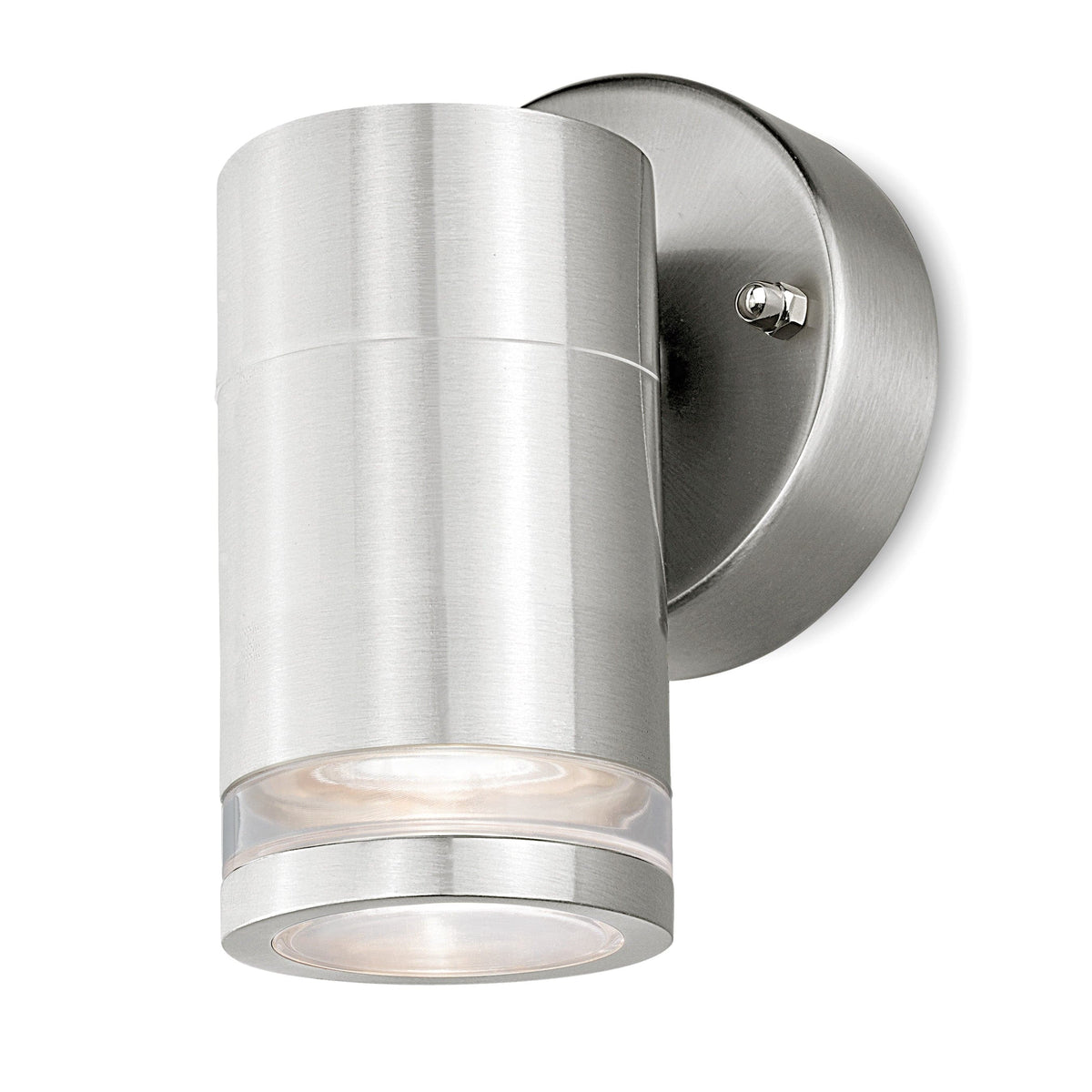 4lite Marinus GU10 Single Direction Outdoor Wall Light without PIR - Stainless Steel - Maplin