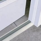 3 in. x 3/4 in. x 36 in. Silver Aluminum and Vinyl Economy Low-Profile Threshold