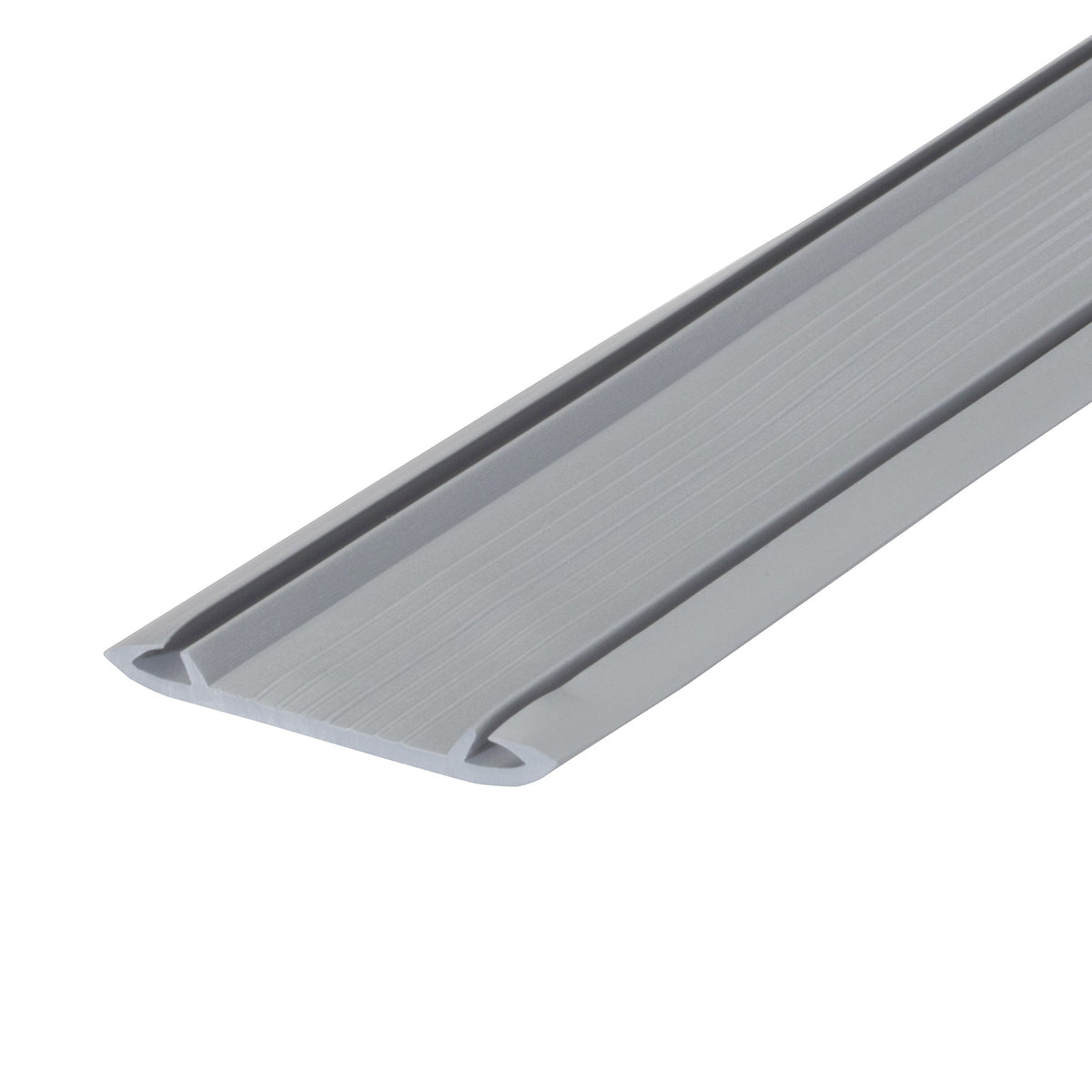 3 in. x 3/4 in. x 36 in. Silver Aluminum and Vinyl Economy Low-Profile Threshold