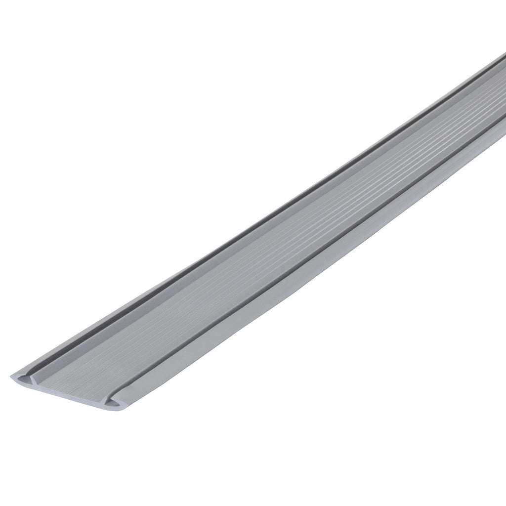 3 in. x 3/4 in. x 36 in. Silver Aluminum and Vinyl Economy Low-Profile Threshold
