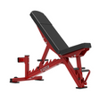 Dynamic Titan Stand Up Bench side view in red and black