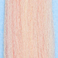 Close-up of light pink and white synthetic fibers with subtle red strands, designed for fishing lure crafting, identified as EP Trigger Point Fibers.