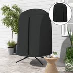 Hanging Egg Chair Cover, Outdoor Single Swing Chair Cover, Waterproof Anti-dust Furniture Protector with Zipper, 420D Oxford Fabric for ¦µ128 x 190H cm Stand, Black