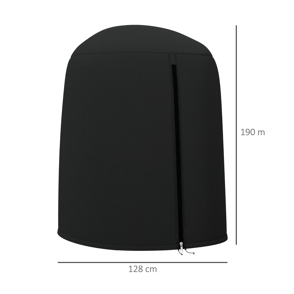 Hanging Egg Chair Cover, Outdoor Single Swing Chair Cover, Waterproof Anti-dust Furniture Protector with Zipper, 420D Oxford Fabric for ¦µ128 x 190H cm Stand, Black
