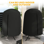 Hanging Egg Chair Cover, Outdoor Single Swing Chair Cover, Waterproof Anti-dust Furniture Protector with Zipper, 420D Oxford Fabric for ¦µ128 x 190H cm Stand, Black