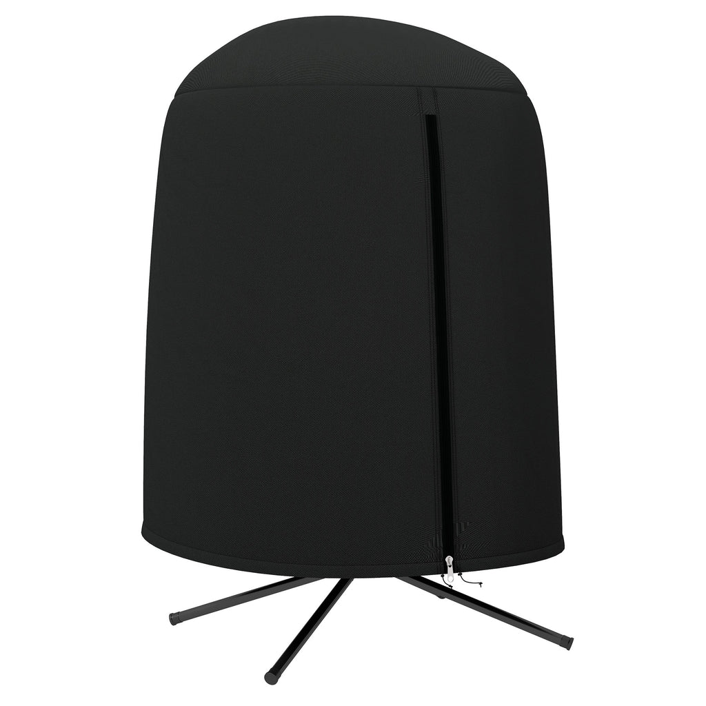Hanging Egg Chair Cover, Outdoor Single Swing Chair Cover, Waterproof Anti-dust Furniture Protector with Zipper, 420D Oxford Fabric for ¦µ128 x 190H cm Stand, Black