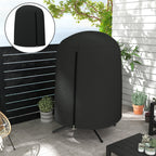 Hanging Egg Chair Cover, Outdoor Single Swing Chair Cover, Waterproof Anti-dust Furniture Protector with Zipper, 420D Oxford Fabric for ¦µ128 x 190H cm Stand, Black