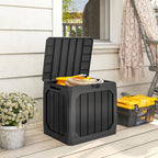 32 Gallon Plastic Deck Box with Handles, Black