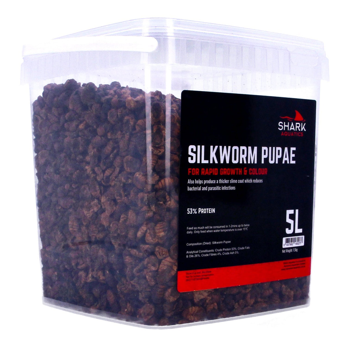 Shark Koi Pond Treats Silkworm Soldier Fly Dried Daphnia Insect Food for Fish