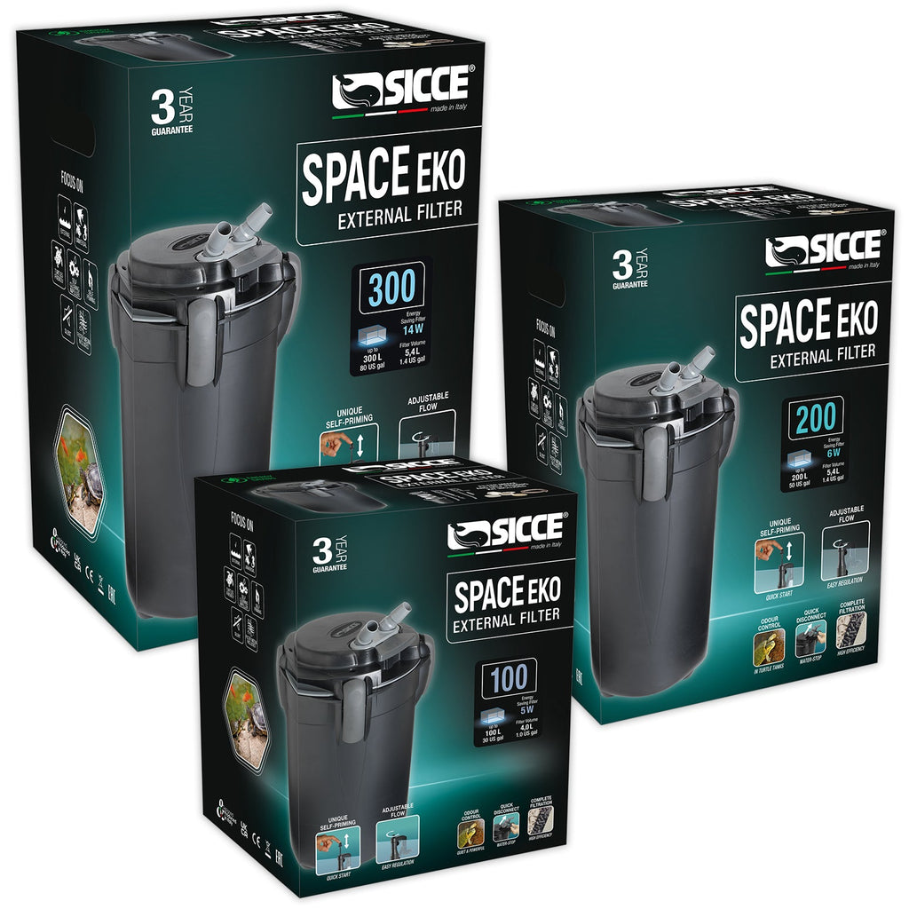 Sicce Space Eko+ Canister Filter for Aquariums & Turtle Tanks