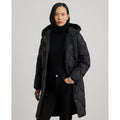Ralph Lauren Women's Hooded Diamond Quilted Puffer Jacket Coat - Black - M