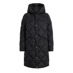 Ralph Lauren Women's Hooded Diamond Quilted Puffer Jacket Coat - Black - M