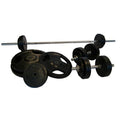 Muscle Motion 100kg Rubber Coated Standard Barbell Dumbbell Set