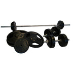 Muscle Motion 100kg Rubber Coated Standard Barbell Dumbbell Set