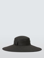 John Lewis Audrey Plain Wide Brim Abaca Band Women's Occasion Hat - Black