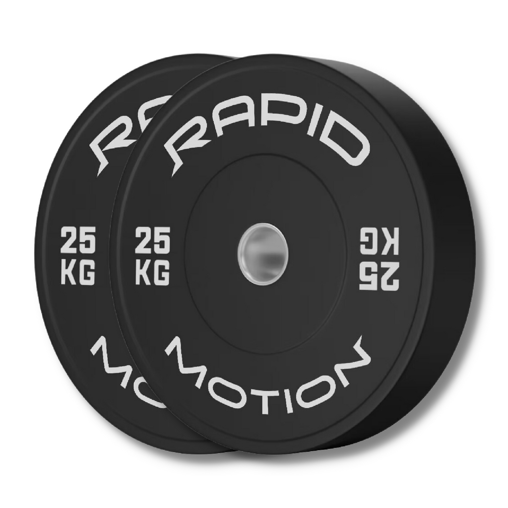 Rapid Motion Olympic Black Bumper Plates Package 70/100/150kg set