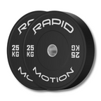 Rapid Motion Olympic Black Bumper Plates Package 70/100/150kg set