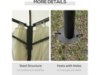 10' x 13' Outdoor Double Vented Roof  Gazebo Patio - Beige